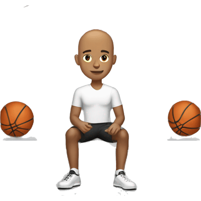 Bald guy sitting in locker room  emoji