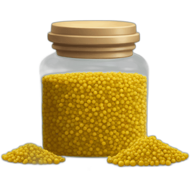 mustard seeds in a short jar emoji