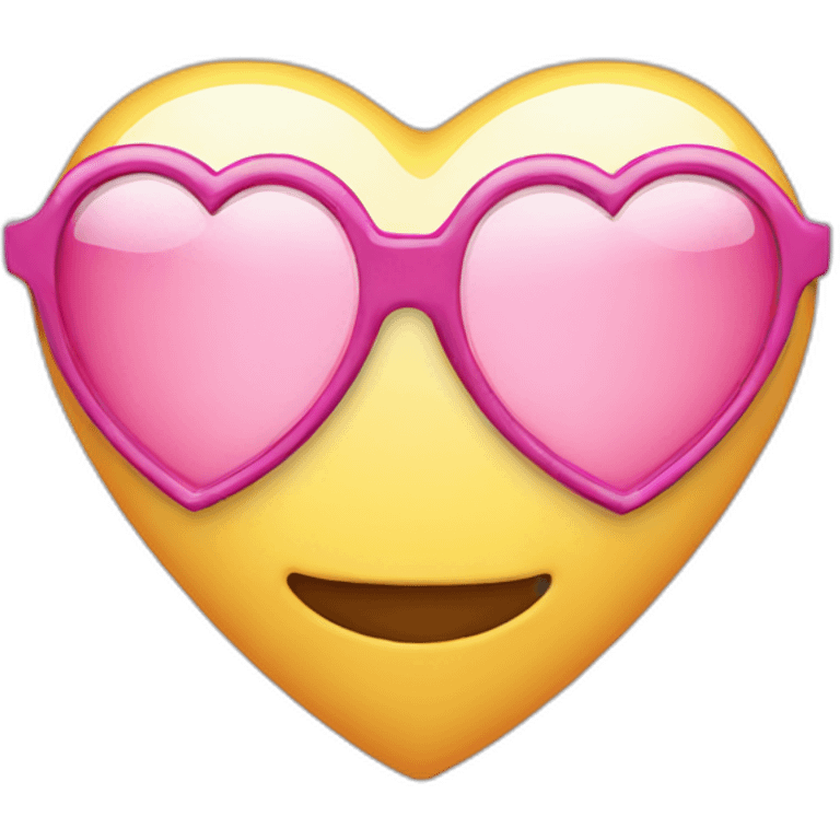 pink heart shaped glasses emoji