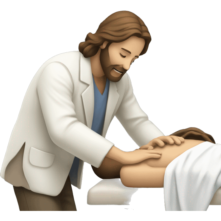 Jesus performing chiropractic adjustment  emoji