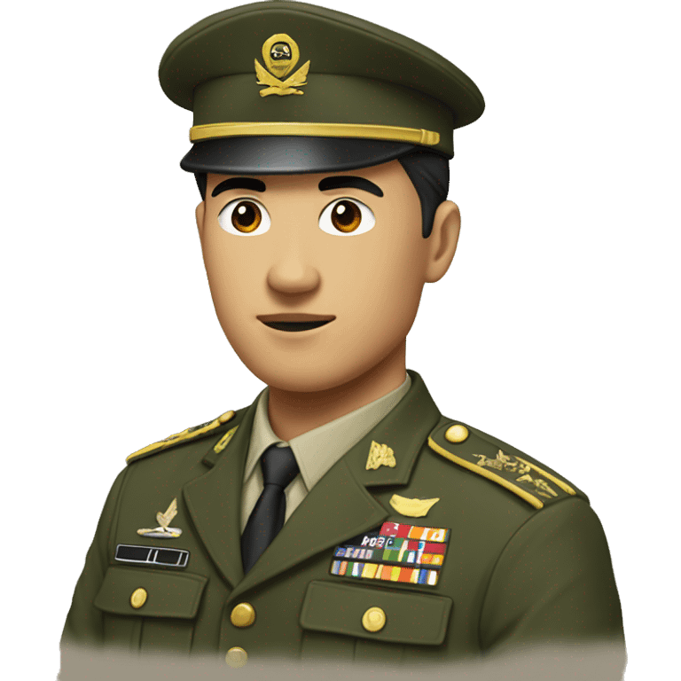 Leonad Han in army look emoji