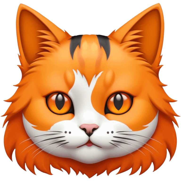 A cat with orange and black emoji