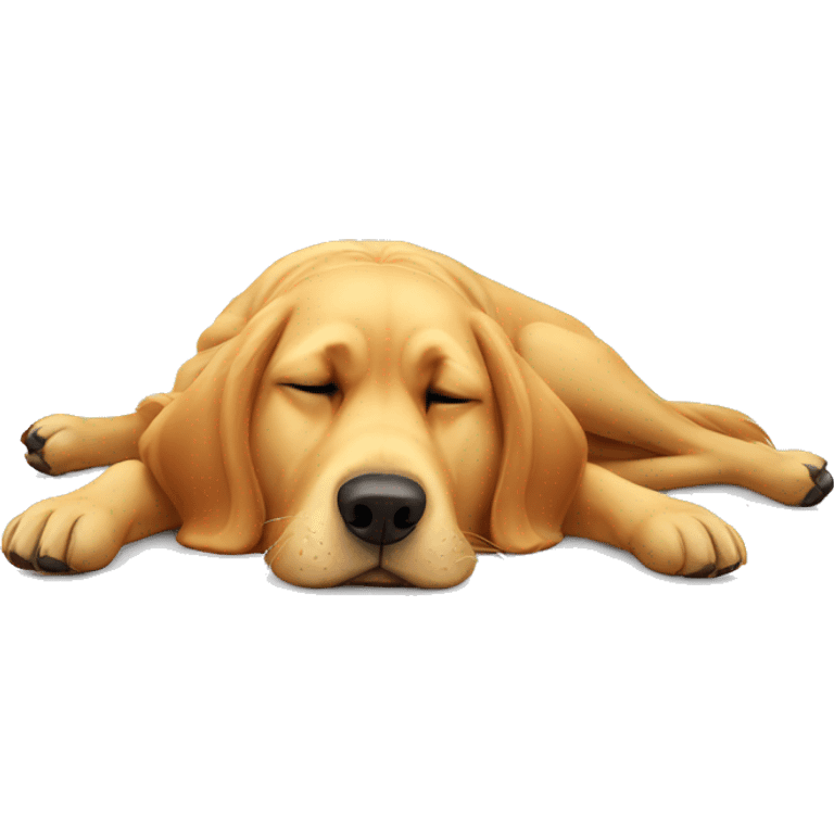 Golden large dog laying upside down on back  emoji