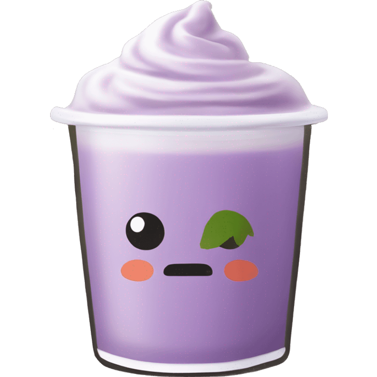 taro milk tea with boba emoji