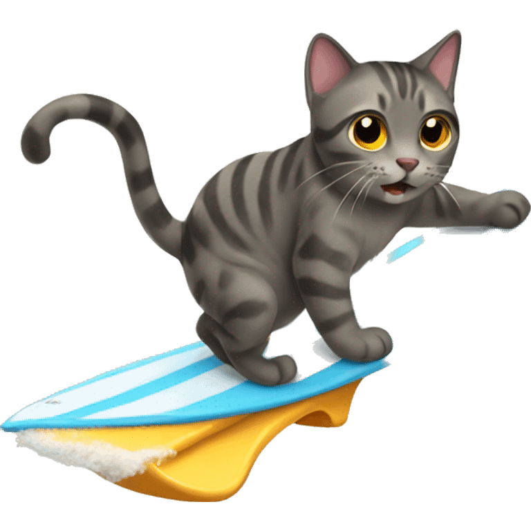 Cat surfing  emoji