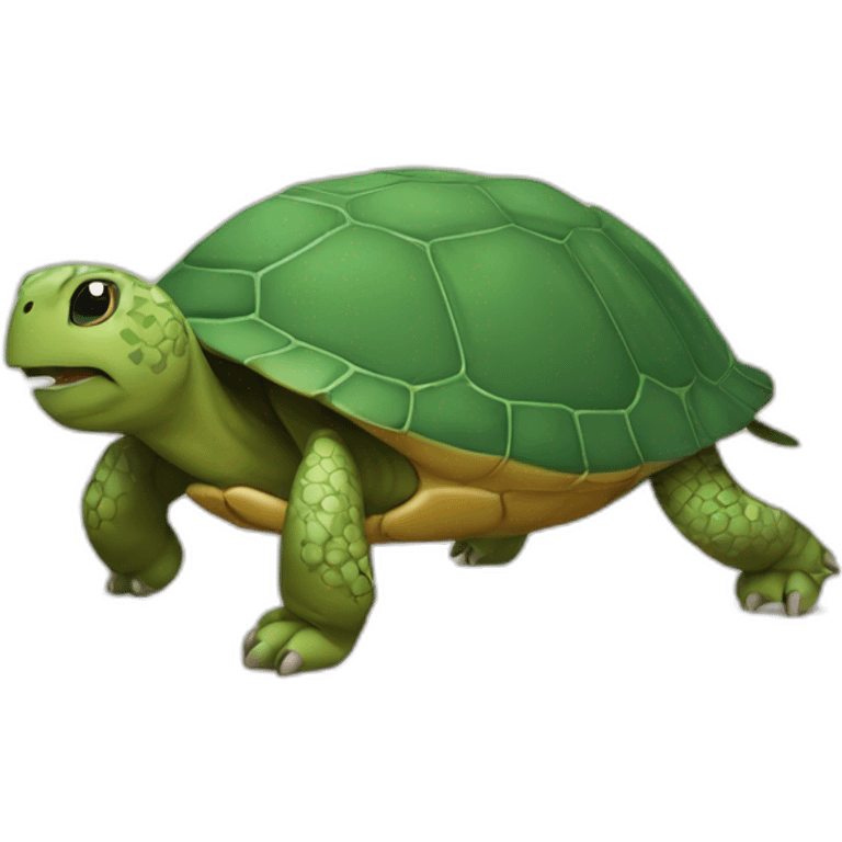 Tortue sur un chien emoji