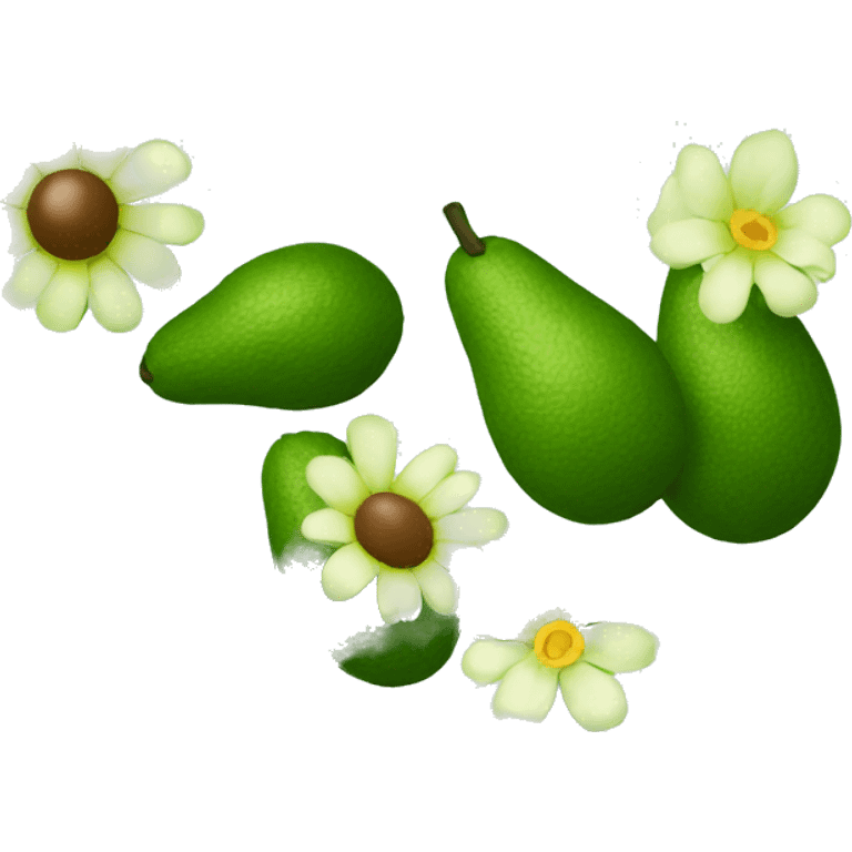 Flower avocado emoji