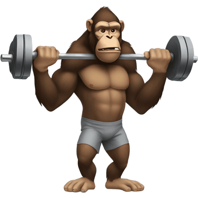 Ape lifting weights  emoji