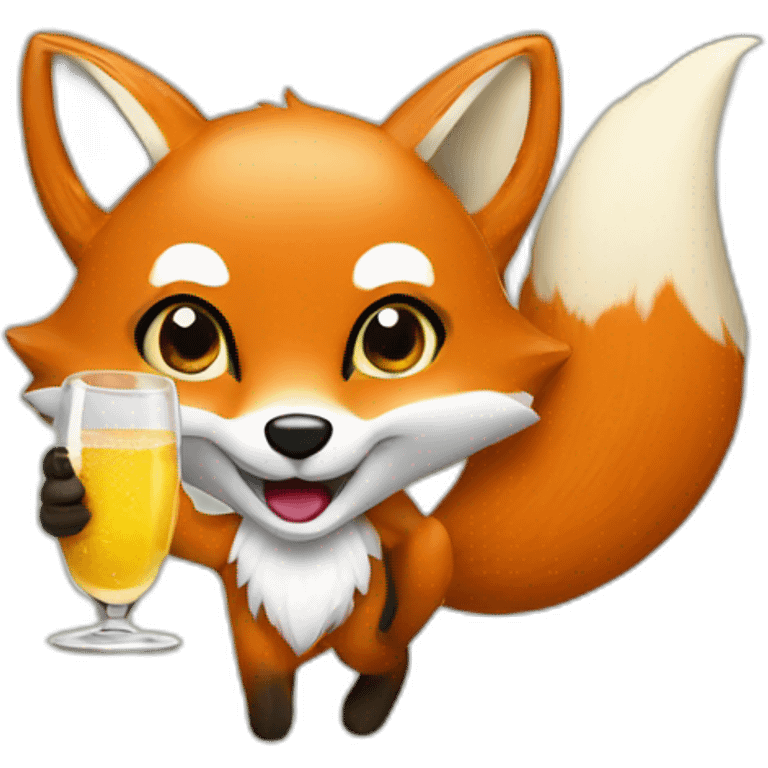 fox offering champain emoji