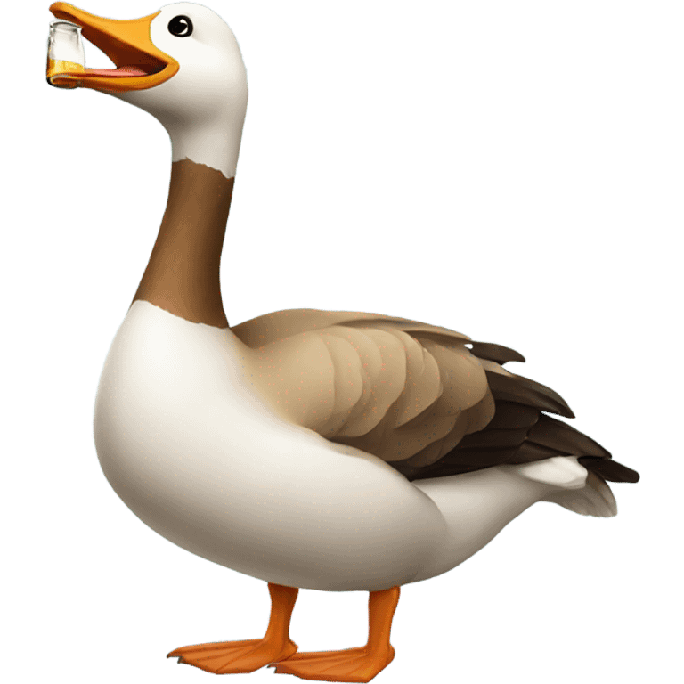 goose with a beer emoji