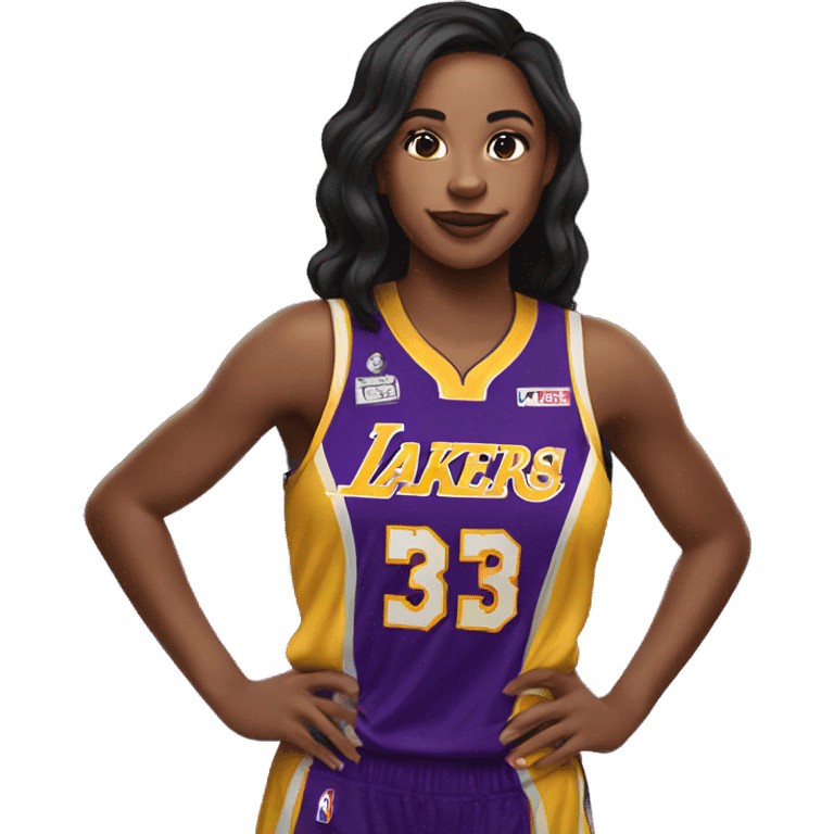 girl in lakers jersey emoji