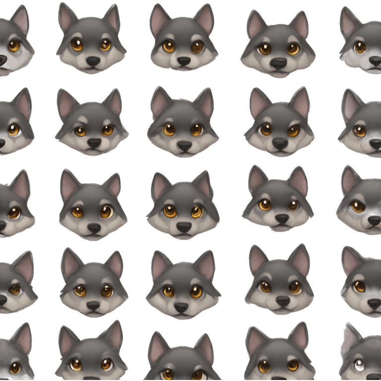 Wolf puppies emoji