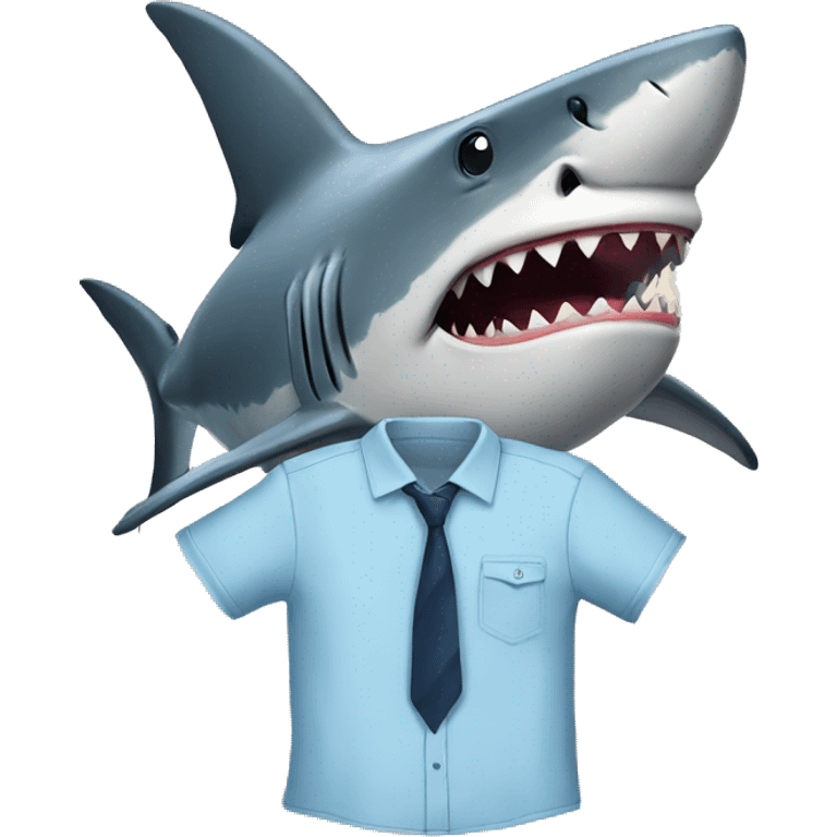 a shark with a shirt emoji