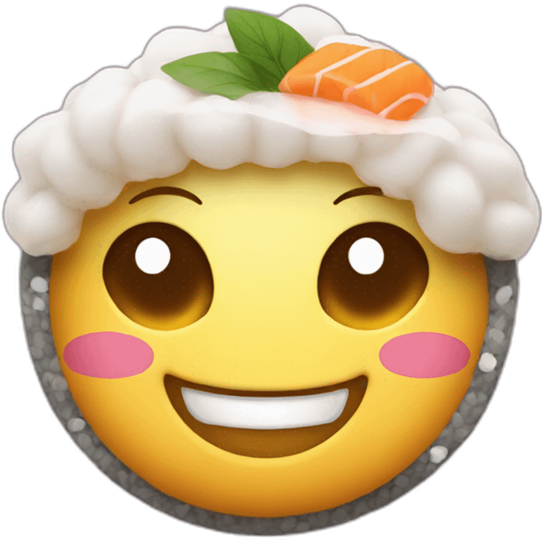 A happy sushi emoji