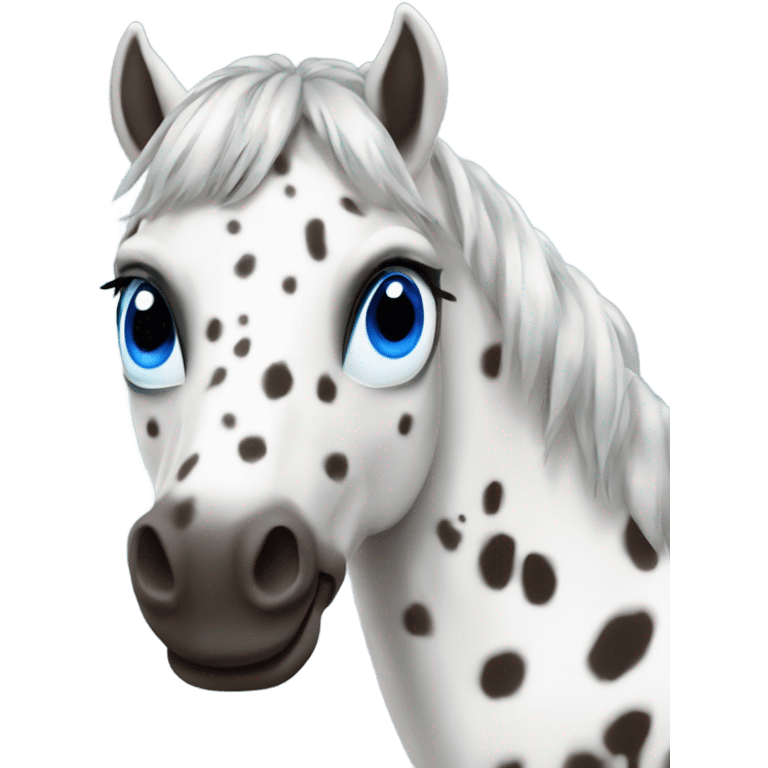 Appaloosa with one blue eye emoji