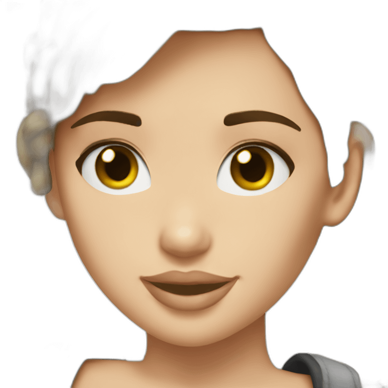 Brunette miley cyrus, somewhat detailed emoji