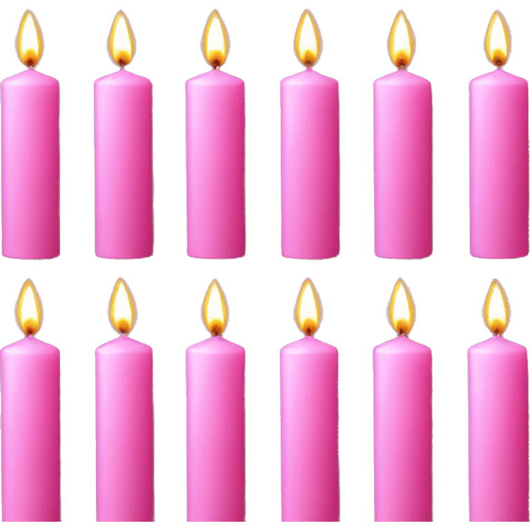 Pink candles emoji