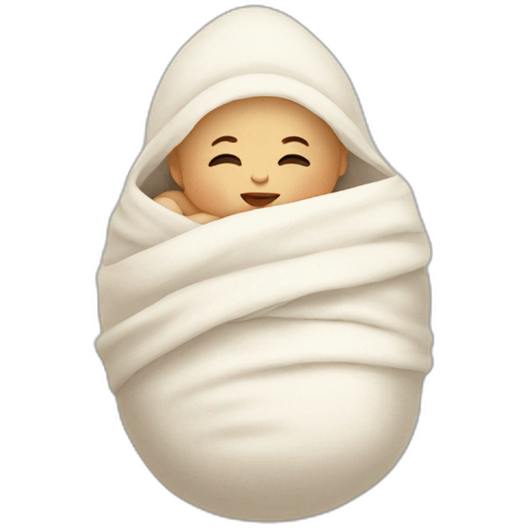 Swaddled baby emoji