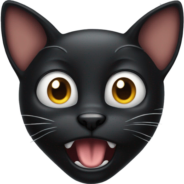 scared black cat emoji