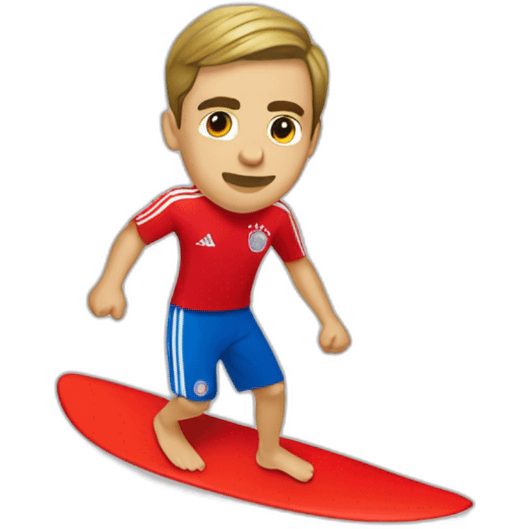 Philipp Lahm surfing on an ipad emoji