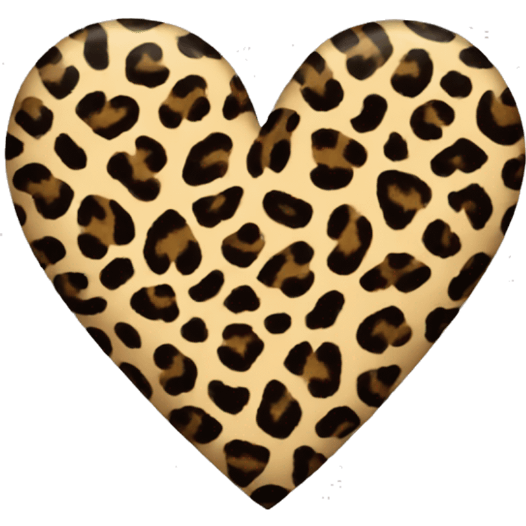 Leopard printed heart emoji