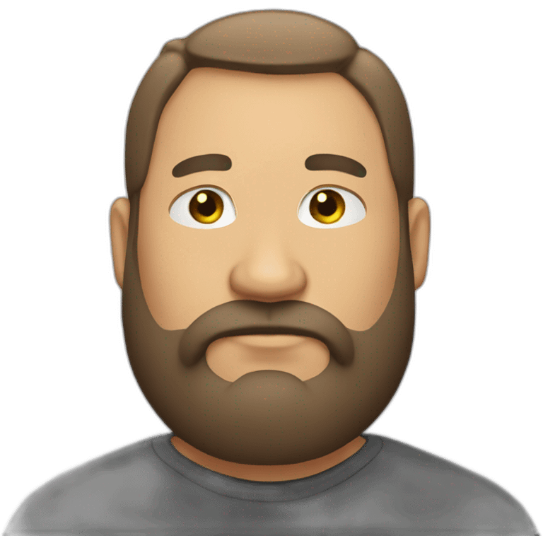 Beard fat man emoji