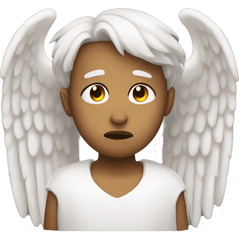 sad angel emoji