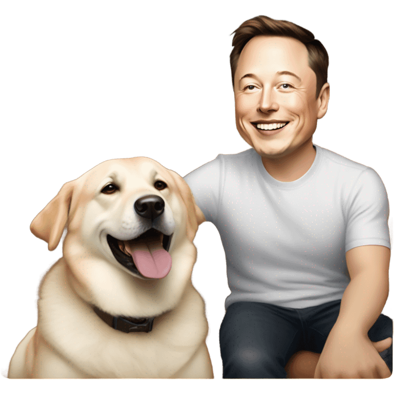 dog with elon musk emoji