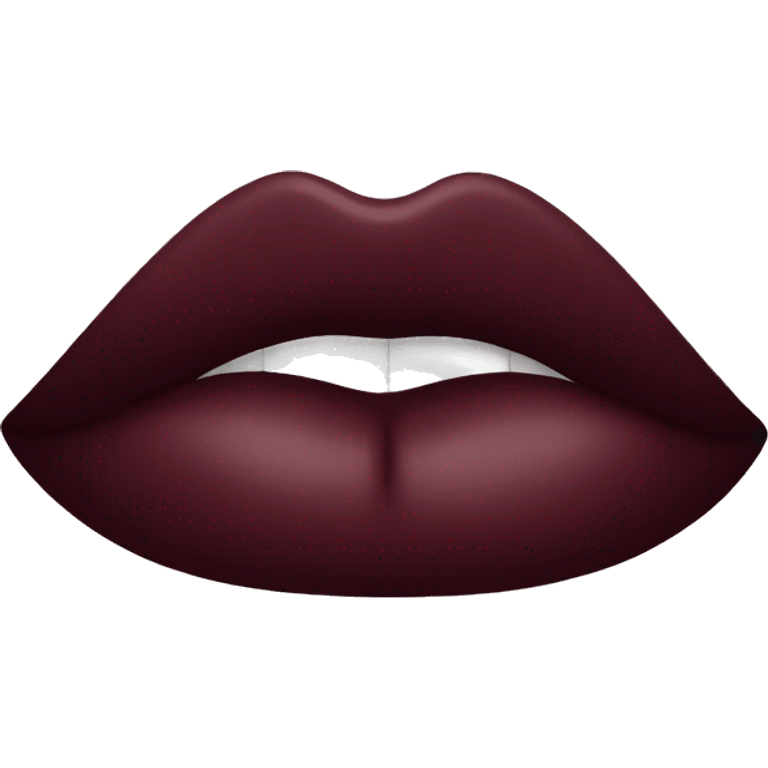 Burgundy lipstick  emoji