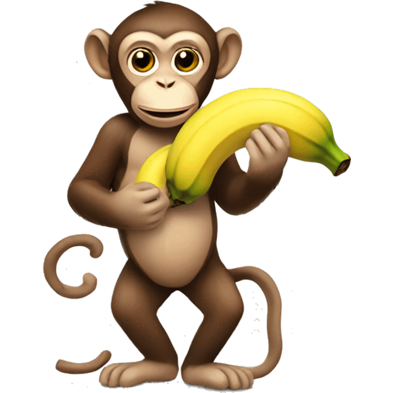 Monkey holding a banana emoji