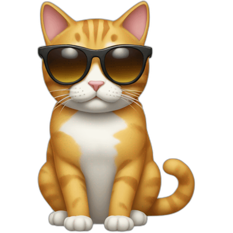 Cat with sunglasses emoji