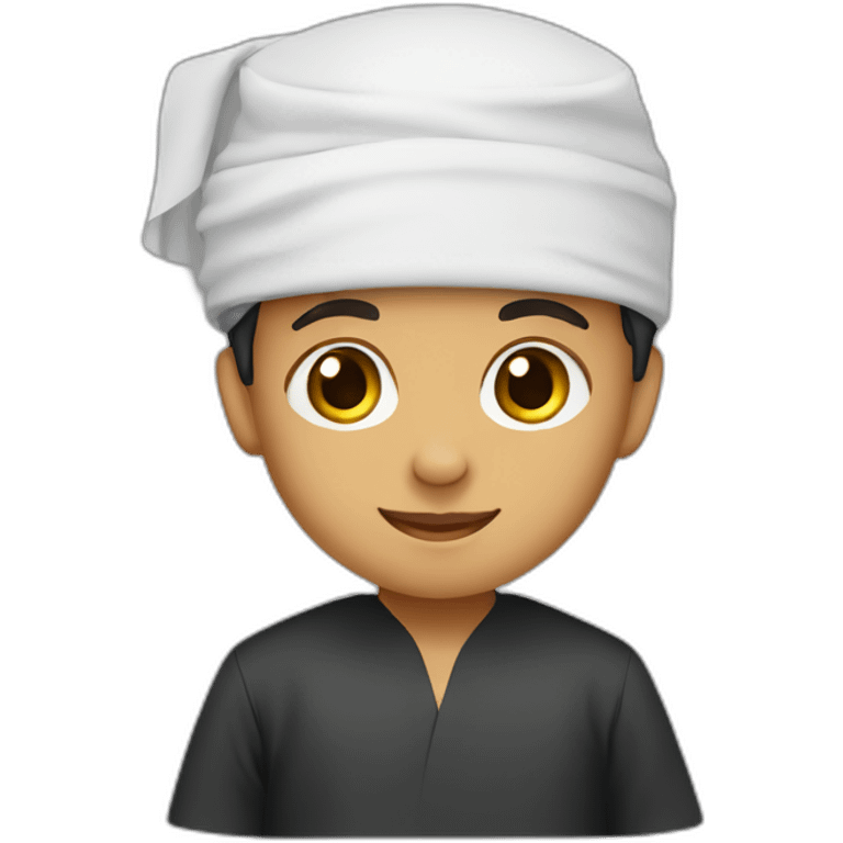 boy wearing omani thobe and cap emoji