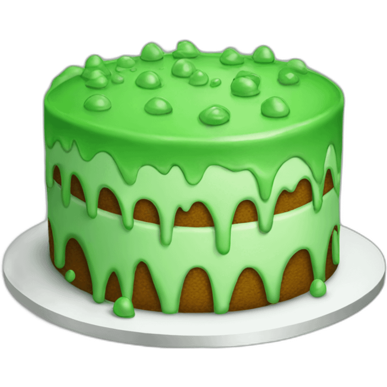 green-cake emoji