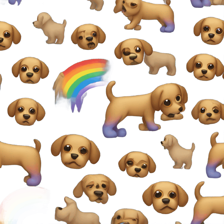 rainbow dog emoji