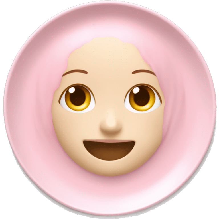 Delicate pink plate emoji