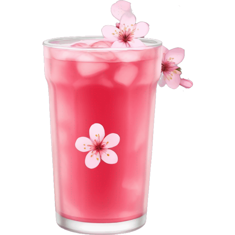 Cherry Blossom ice tea emoji