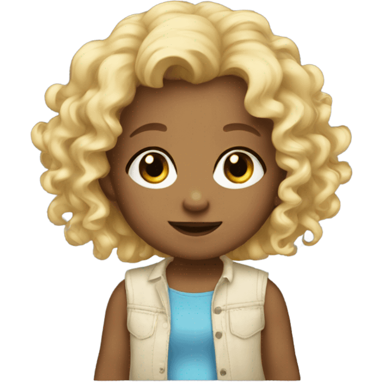 blonde curly hair toddler  emoji