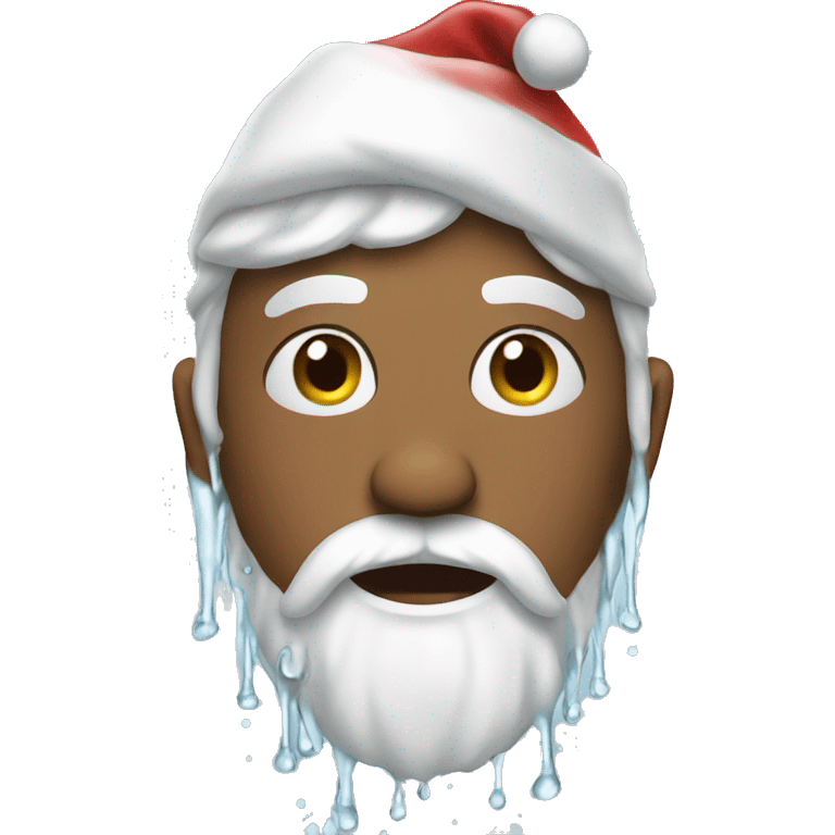 santa takes a shower emoji