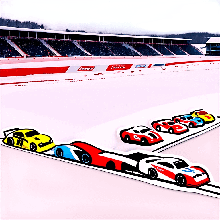 Kreis Racetrack with snow in winter emoji