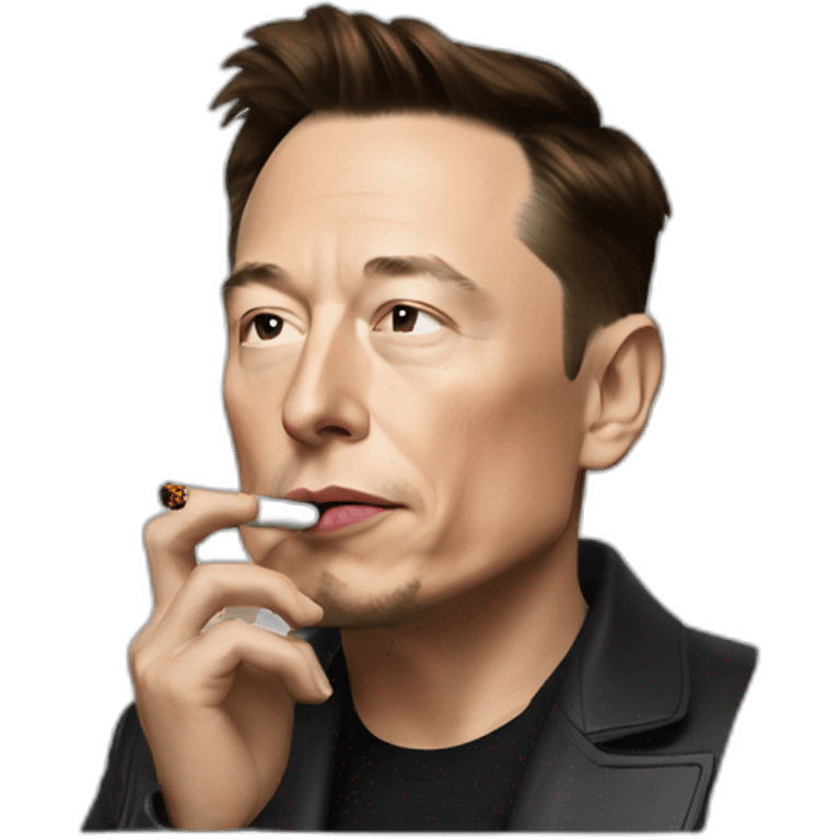 Elon Musk smoking emoji