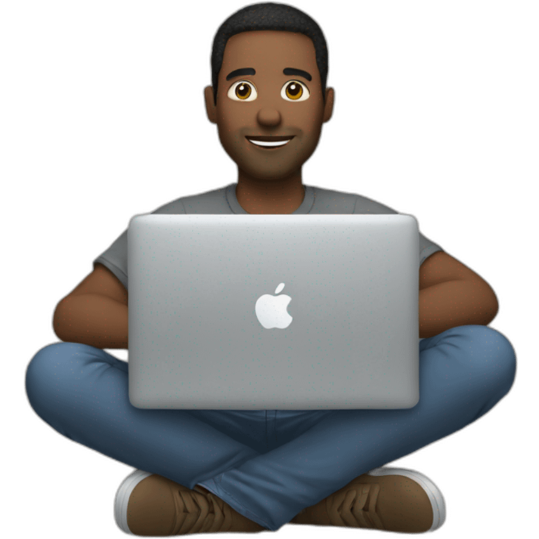 man using macbook emoji