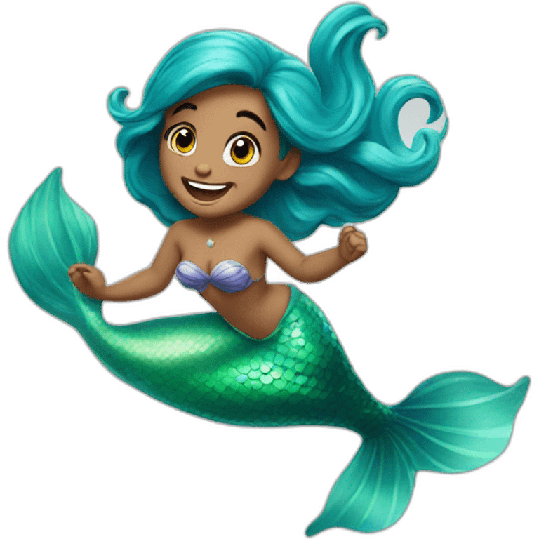 happy little mermaid emoji