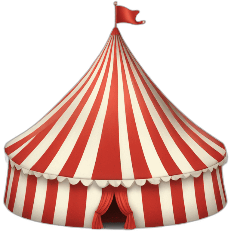 circus tent in red and white emoji