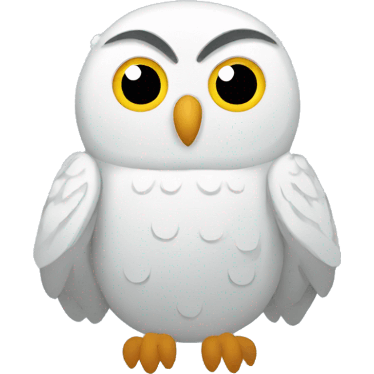 Snow owl flat design emoji