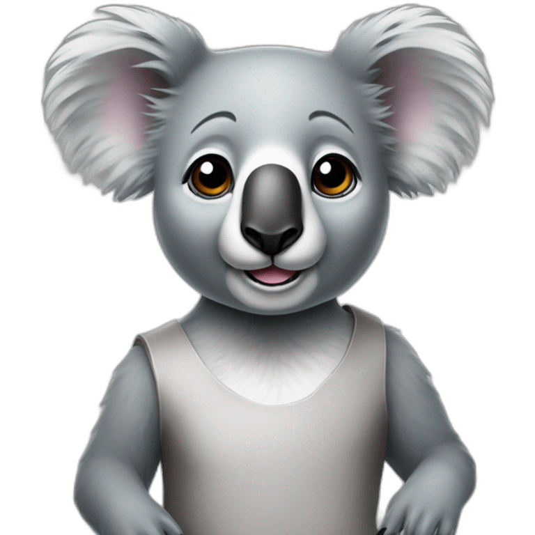 smart thin math koala emoji