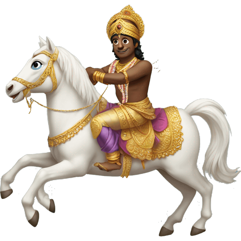 krishna riding horse emoji