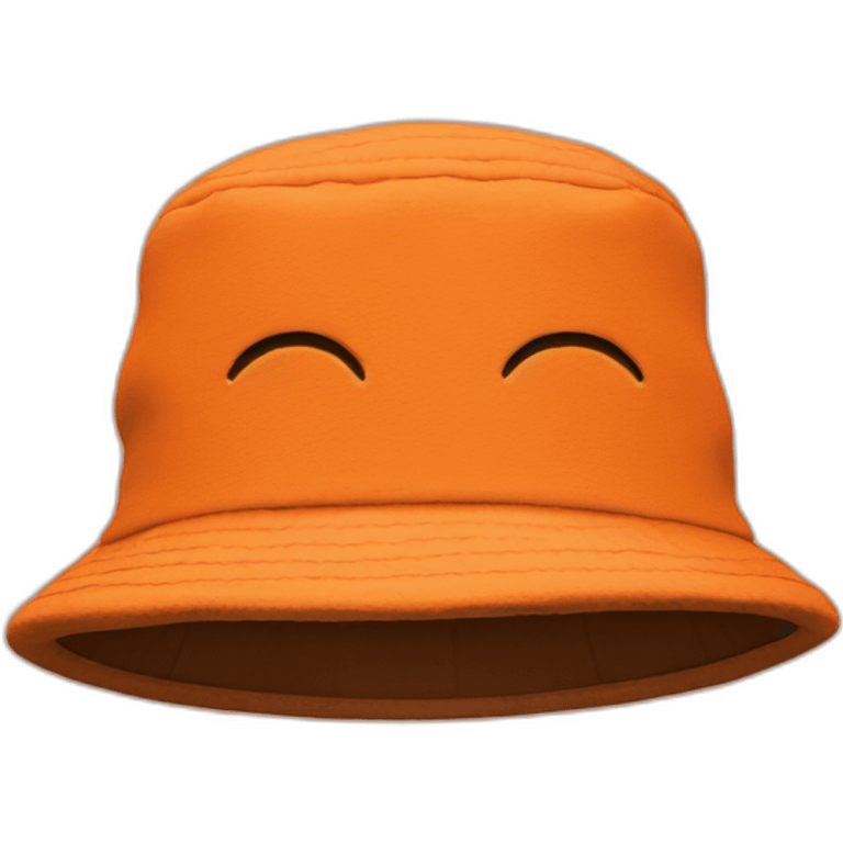 hairy bucket hat orange emoji