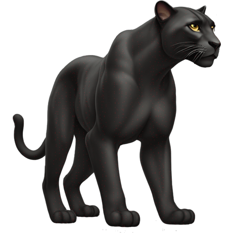 panther animal, full body, threating, right side picture emoji