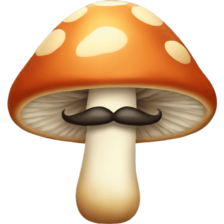 Mushroom with a mustache emoji