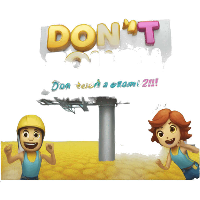 an advertisement billboard with text "Don't touch Meta Team!!!" emoji